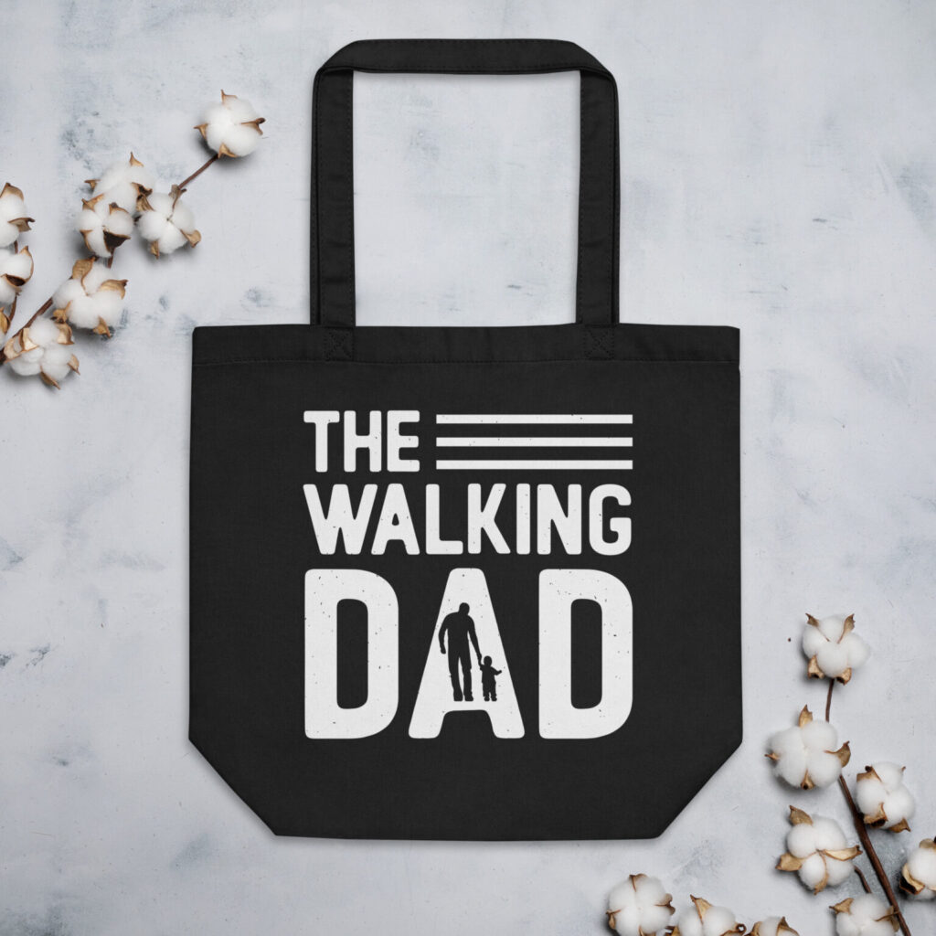 The Walking Dad, Black Eco Tote Bag