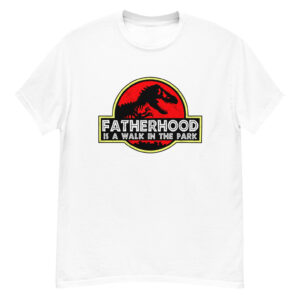 Fatherhood Is A Walk In The Park, White Cotton Tee